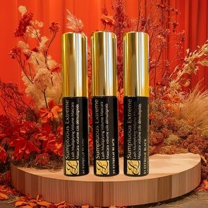 New Estee Lauder Sumptuous Extreme Black Volume Mascara Bundle of 3 Travel Size